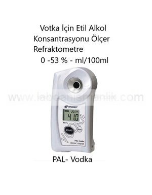 Refraktometre – Atago PAL- Vodka Refraktometre – Votka İçin Etil Alkol Konsantrasyonu Ölçer Refraktometre – Ölçüm Aralığı : 0 -53 % – ml/100ml