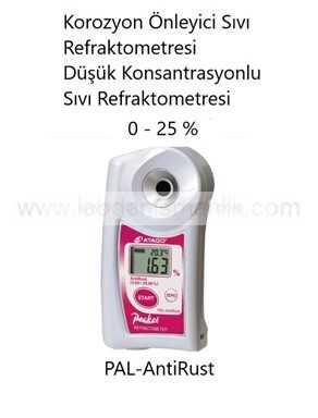 Refraktometre – Atago PAL-AntiRust Refraktometre – Korozyon Önleyici Sıvı Refraktometresi – Düşük Konsantrasyonlu Sıvı Refraktometresi – Ölçüm Aralığı:0 – 25 %