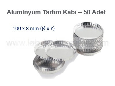 Alüminyum Tartım Kabı – 50 Adet – 100 x 8 mm (Ø x Y) ( Sıfır Ürün )