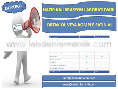 Devren Satılık Kalibrasyon Laboratuvarı veya Ortaklık İmkanı